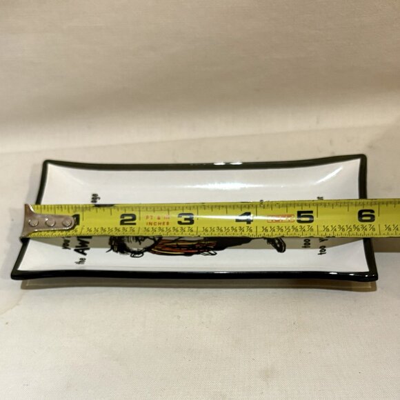 Houze Art Glass Rectangle Trinket Dish You Have Reached the Awkward Age Wm Box - Picture 3 of 7